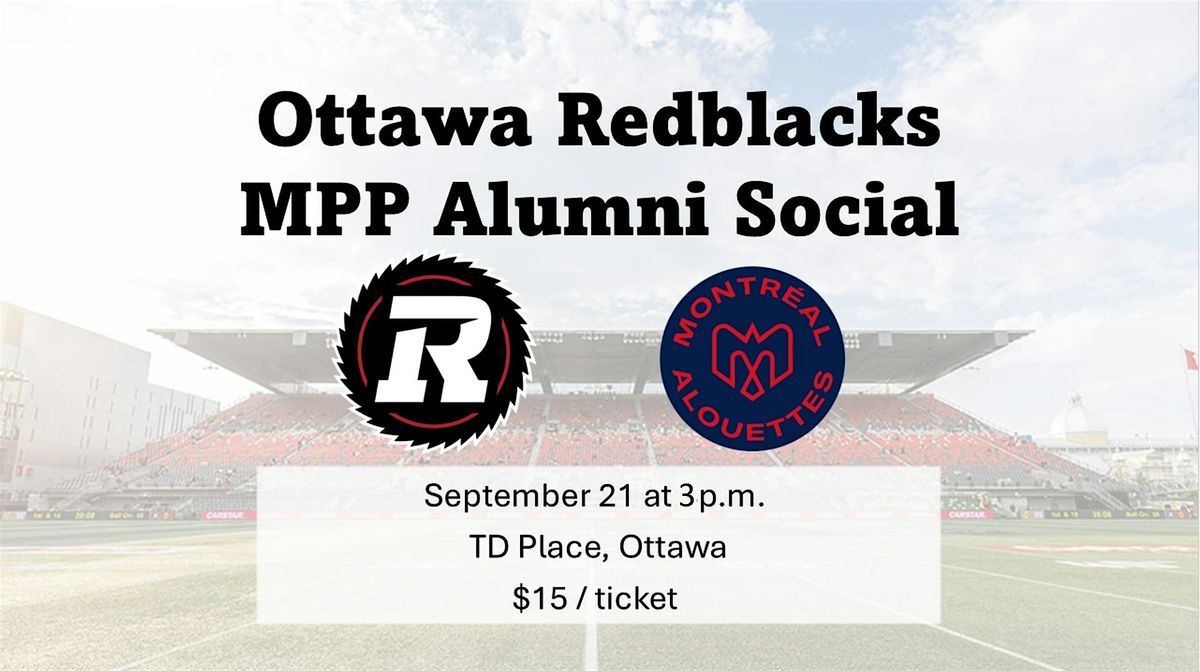 Ottawa Redblacks MPP Alumni Social