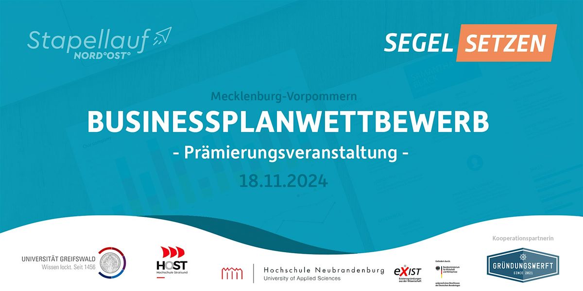 Businessplanwettbewerb 2024 - Pr\u00e4mierungsveranstaltung