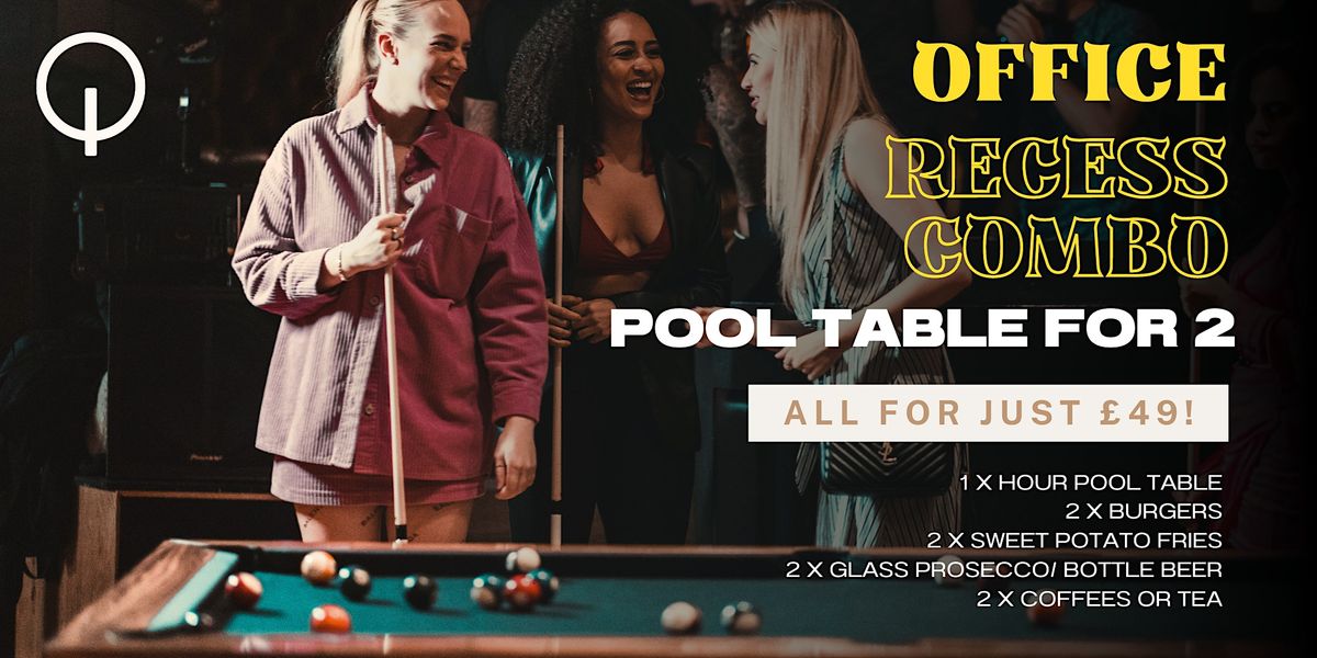 Office Recess Combo with Pool table for 2 or more people with 50% off