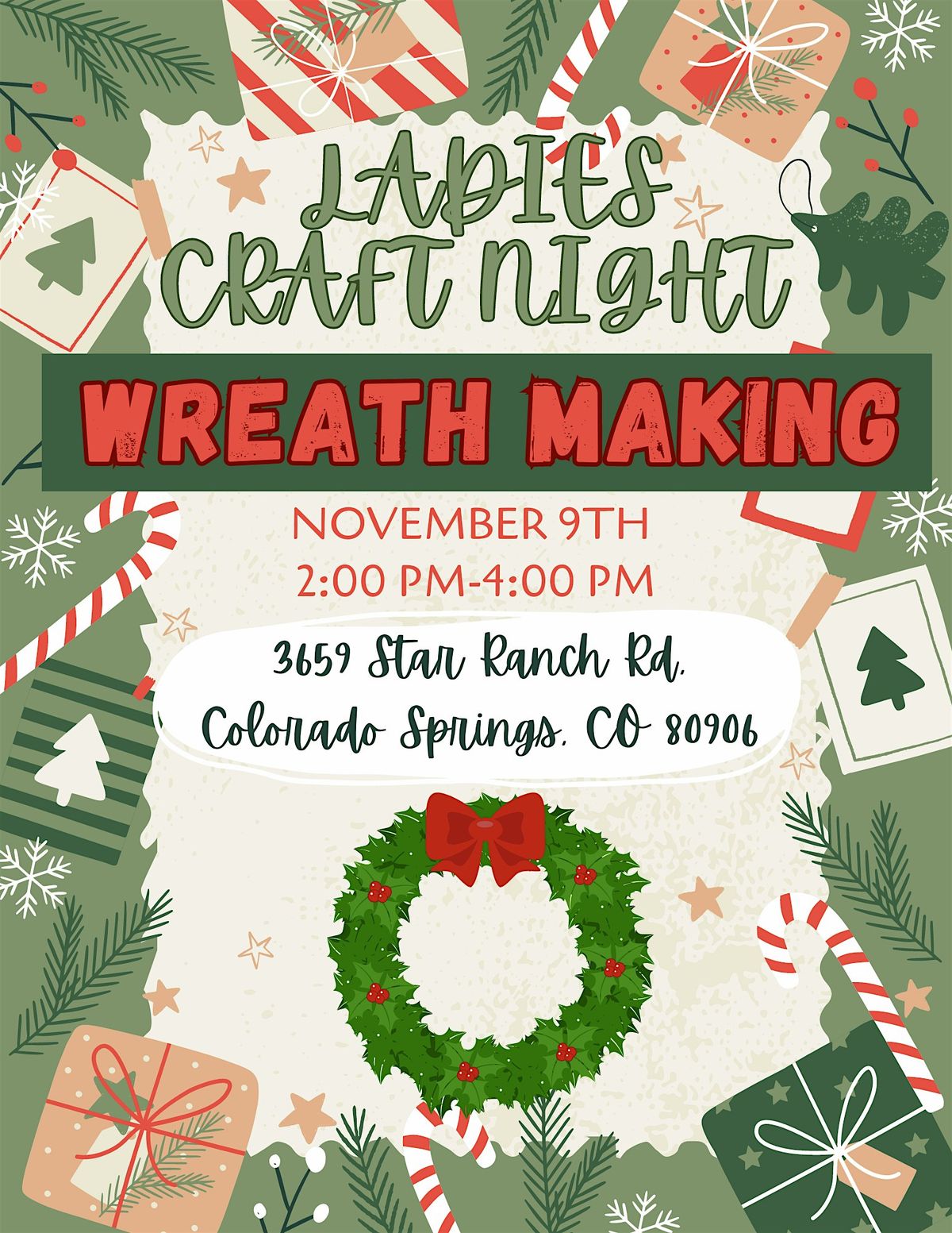 Wreath Making Ladies Craft Night