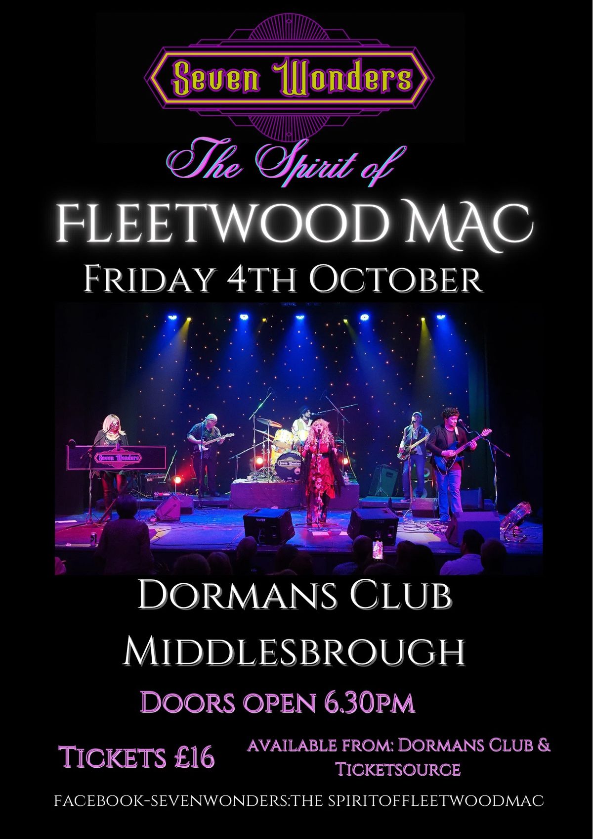 Seven Wonders-Fleetwood Mac Tribute @ Dormans Club,Middlesbrough  