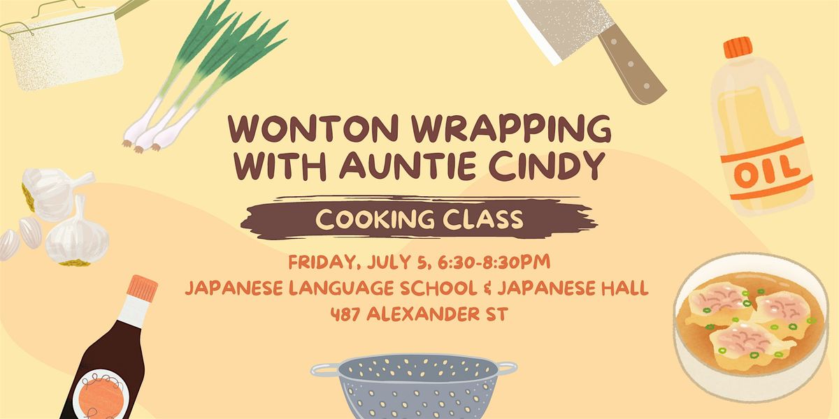 Wonton Wrapping Workshop with Chinatown Auntie Cindy