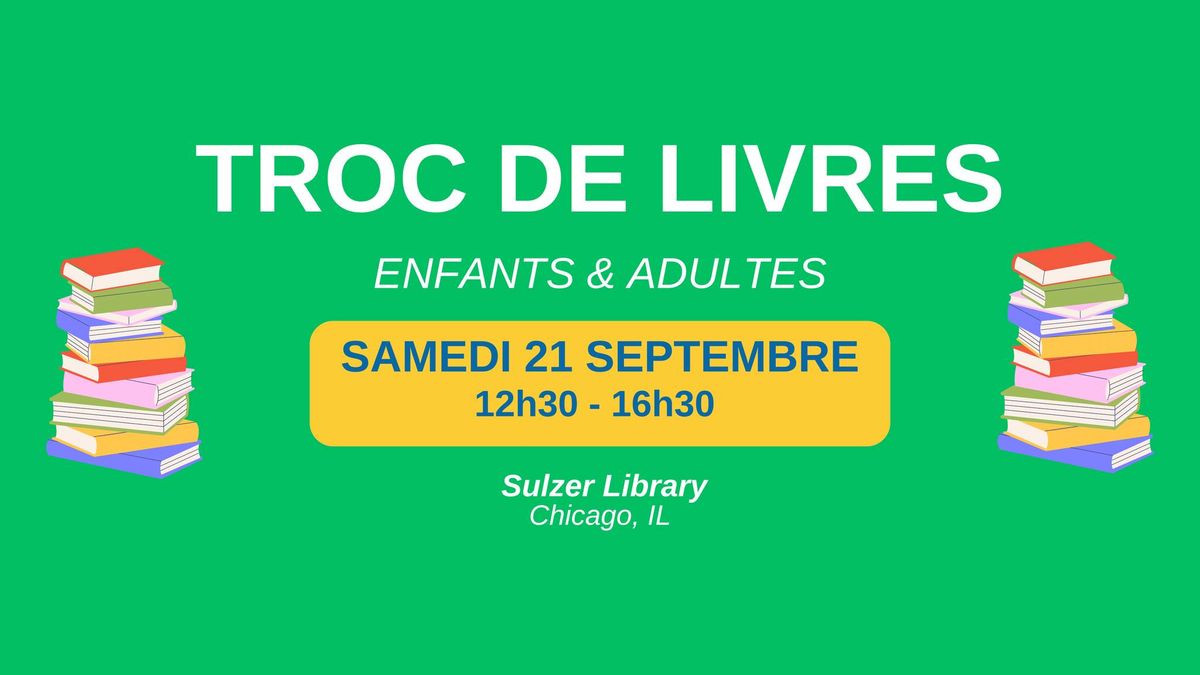 Troc de livres enfants et adultes en fran\u00e7ais