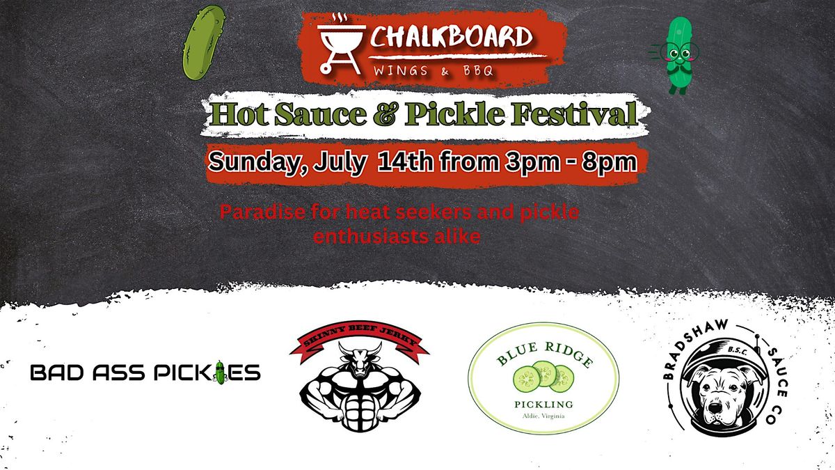 Chalkboard Hot Sauce and Pickle Festival