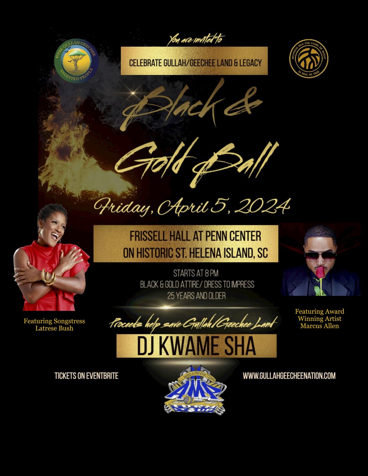 Gullah\/Geechee Land and Legacy Black & Gold Ball