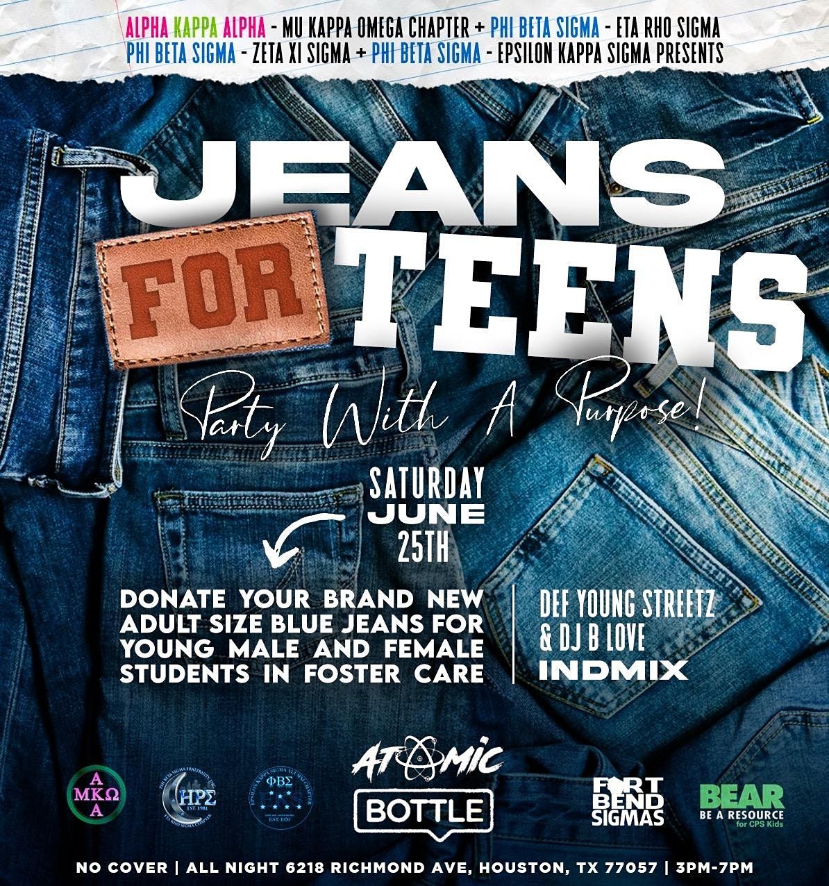 JEANS for TEENS - Saturday June 25th