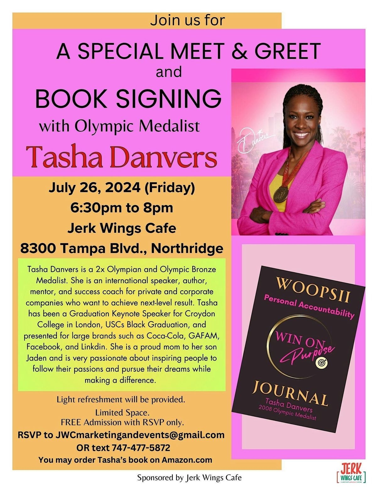 Book Signing with Olympic Medalist Tasha Danvers