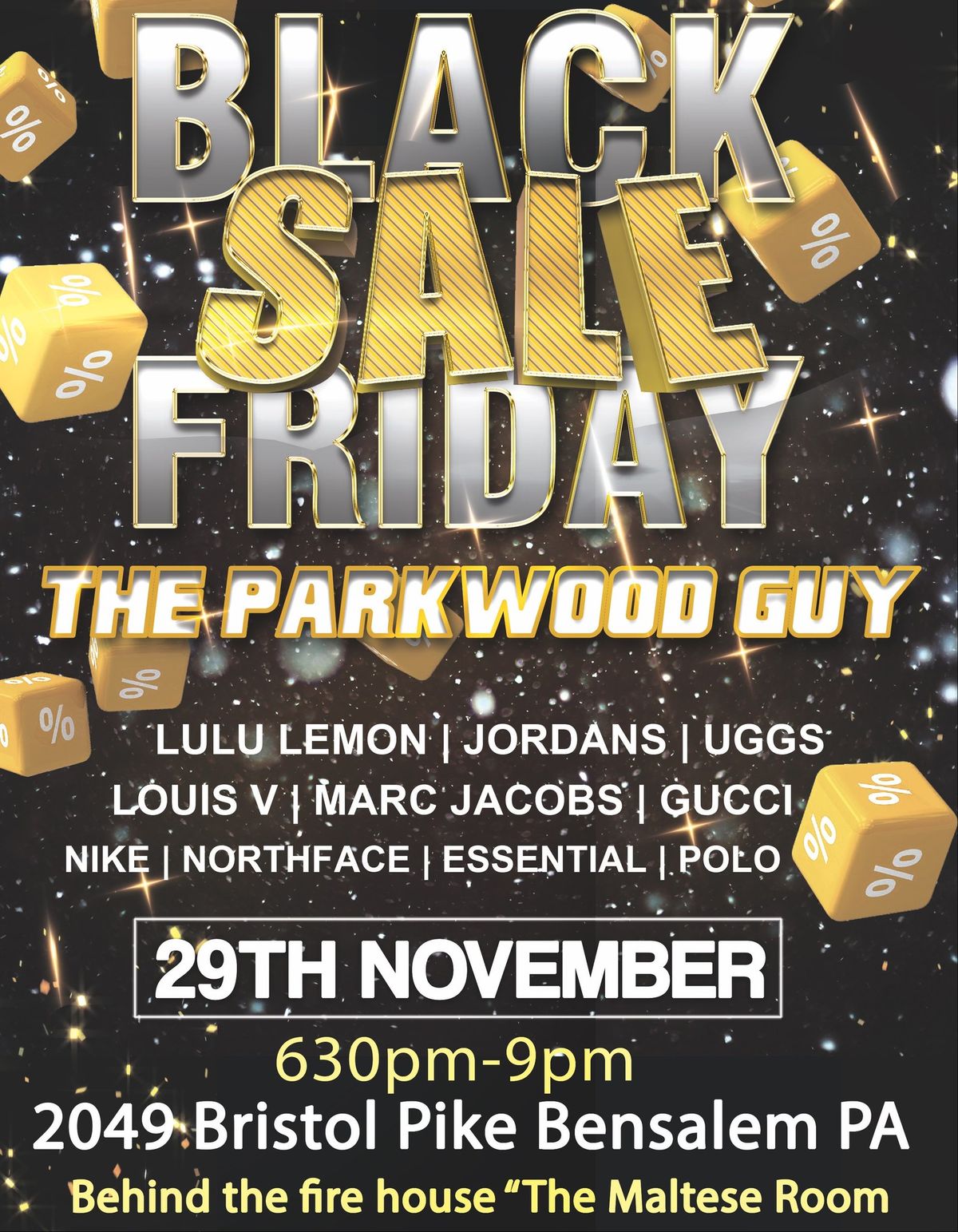 Black Friday The Parkwood Guy! 