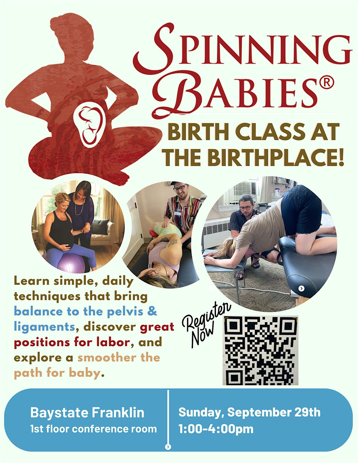 Spinning Babies\u00ae Birth Class- September 29, 2024