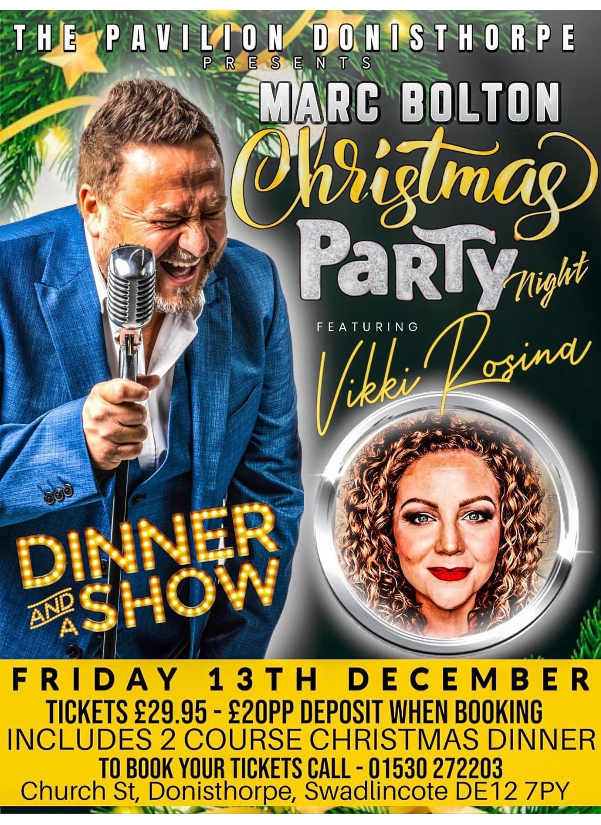 Christmas Party Night with Marc Bolton and featuring Vikki Rosina 