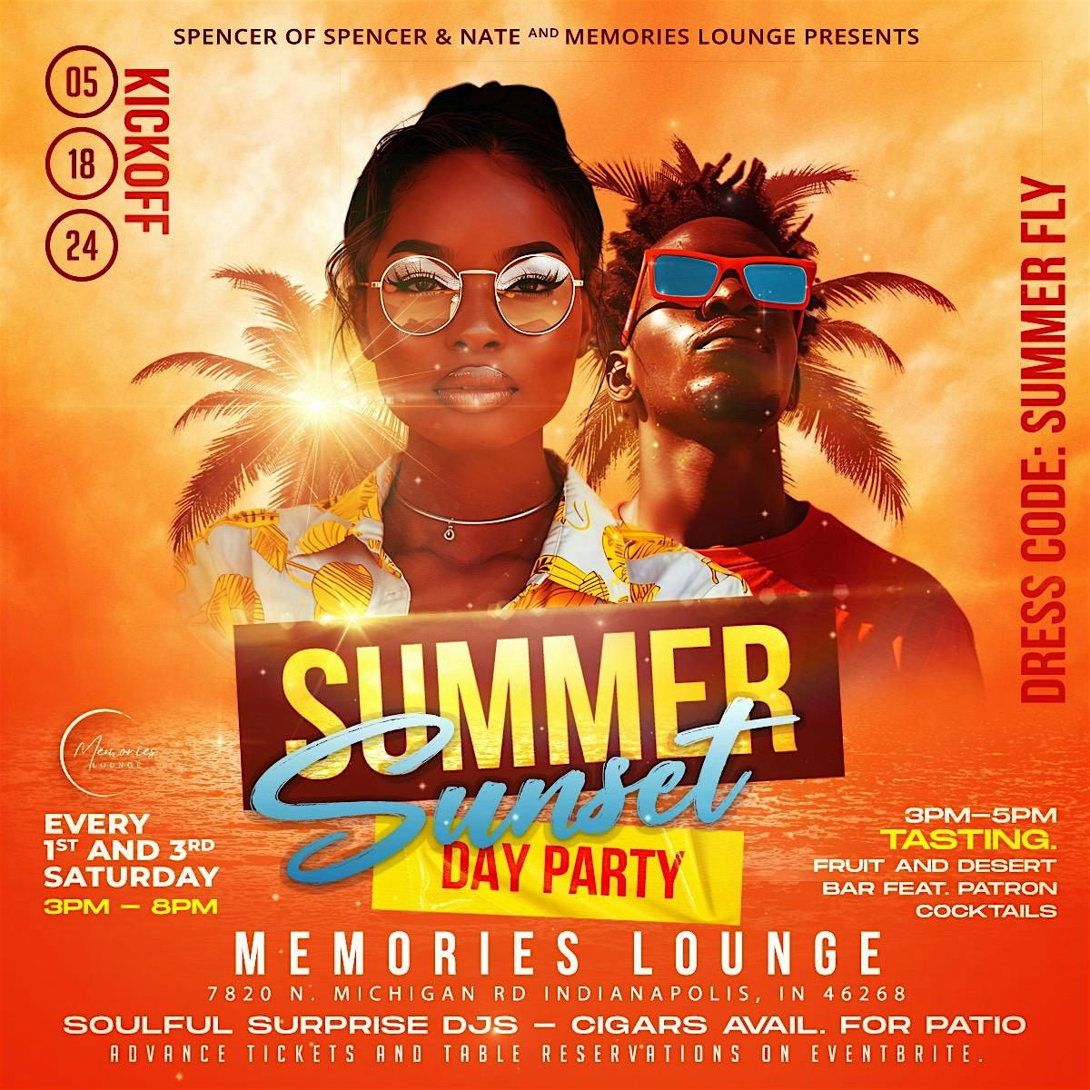 Summer Sunset Day Party. At Memories Lounge