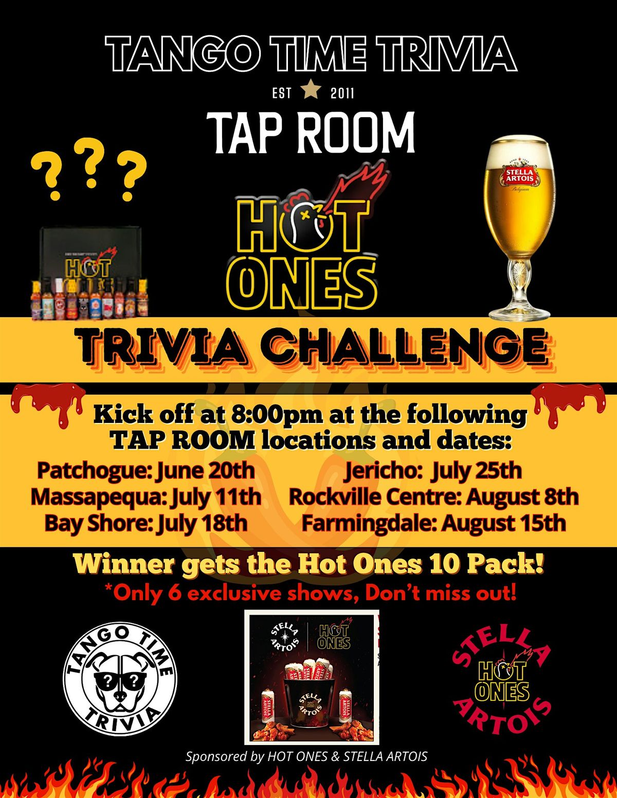 EXCLUSIVE!! Free-to-Play HOT ONES Trivia Challenge! At Tap Room Massapequa!