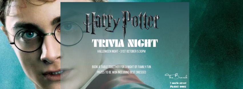 Halloween - Trivia Night 'Harry Potter' at The Branch