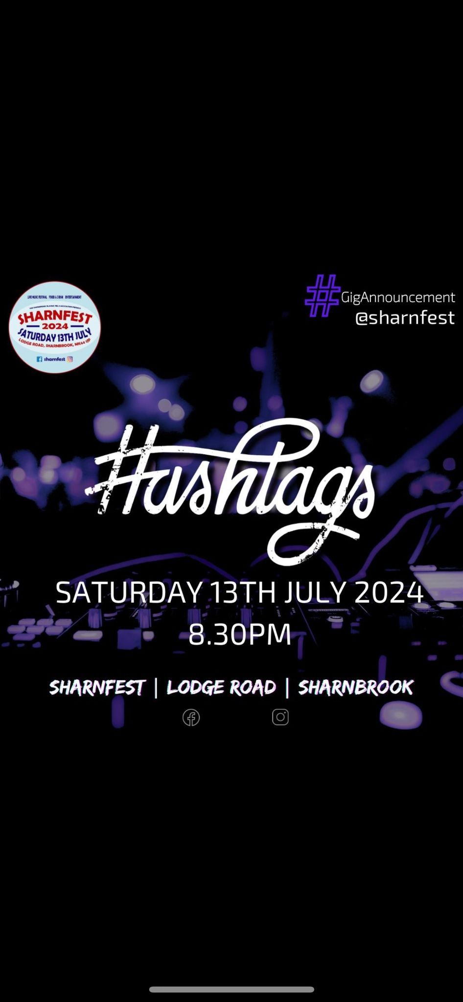 HashTags Live, Headlining SharnFest!