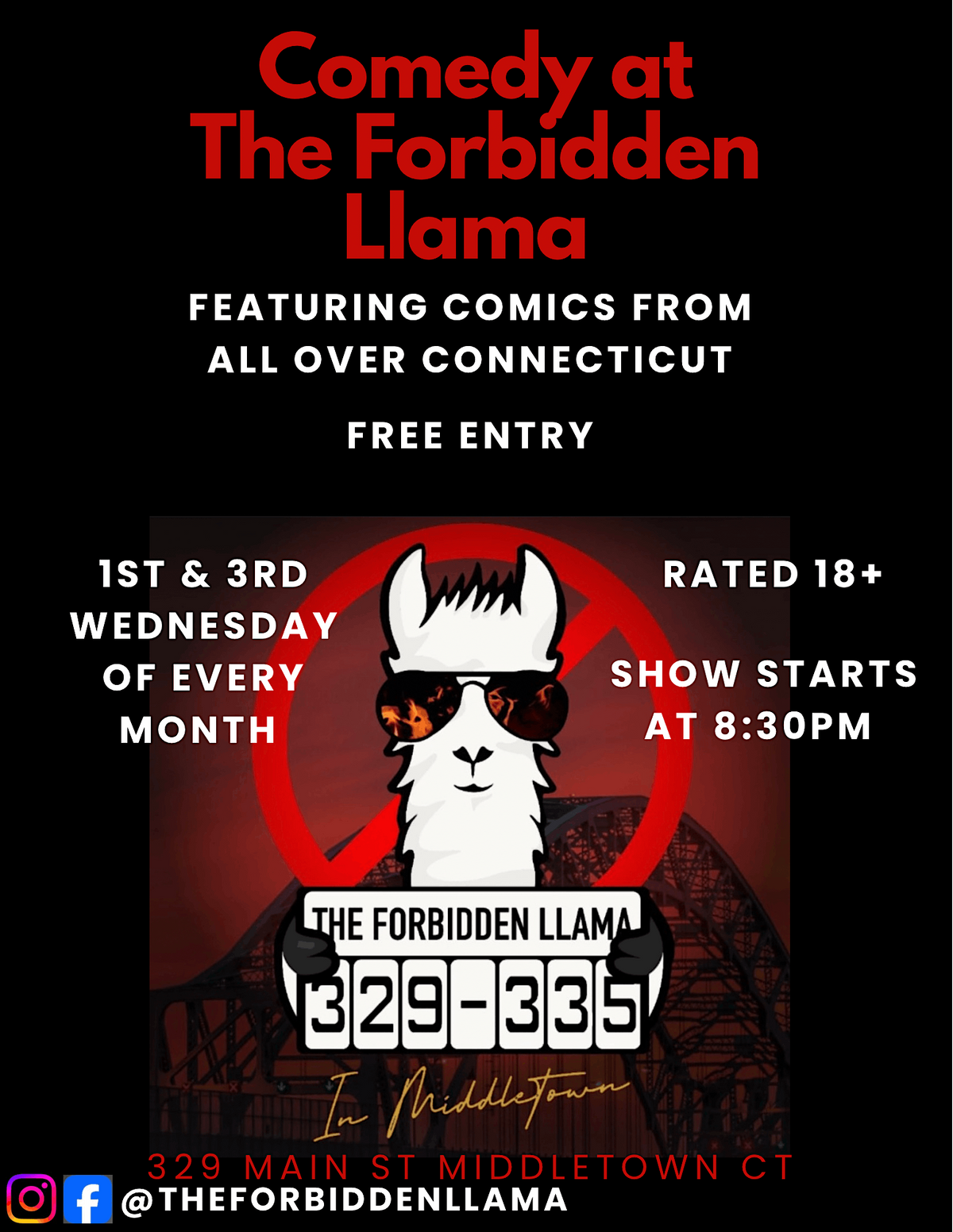 Comedy at The Forbidden Llama