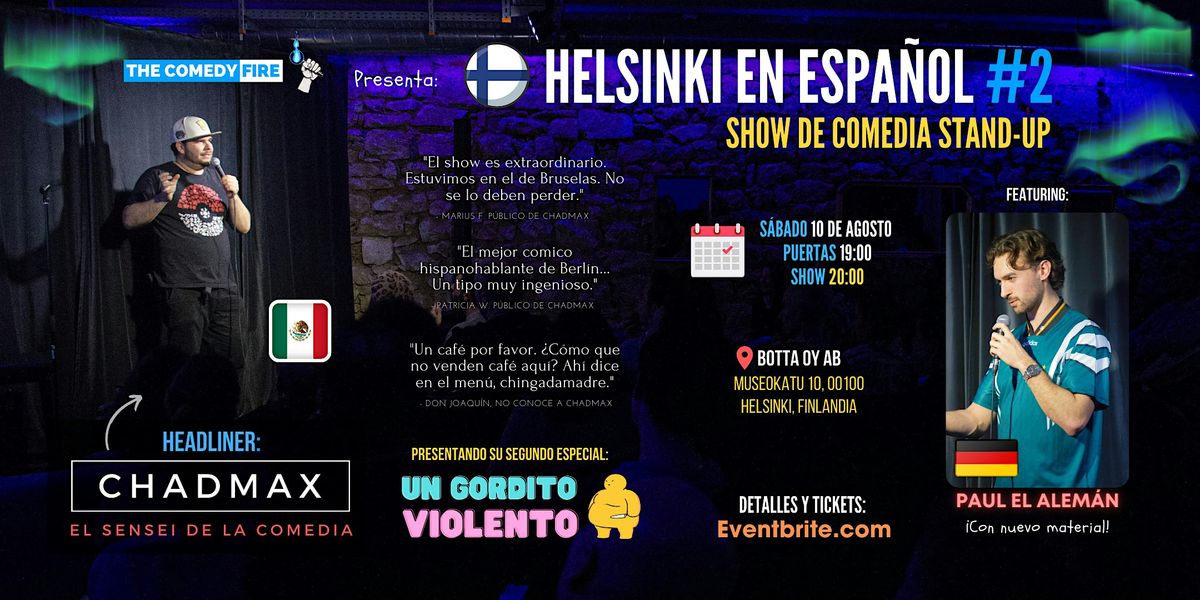 Helsinki en Espa\u00f1ol #2 - Show de comedia stand-up en Espa\u00f1ol NUEVOS CHISTES