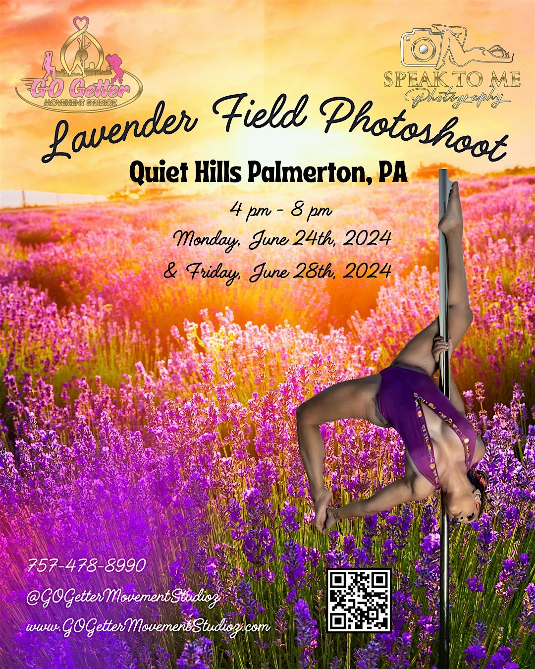 Pole Photoshoot Lavender Field
