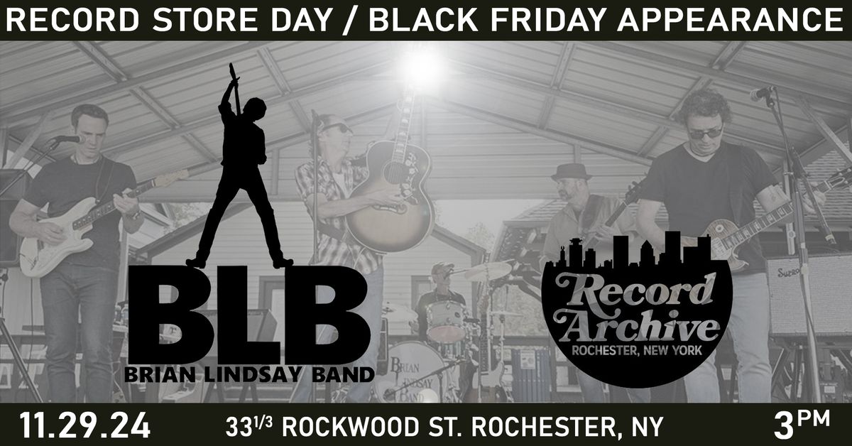 Brian Lindsay Band at Record Archive for Black Friday