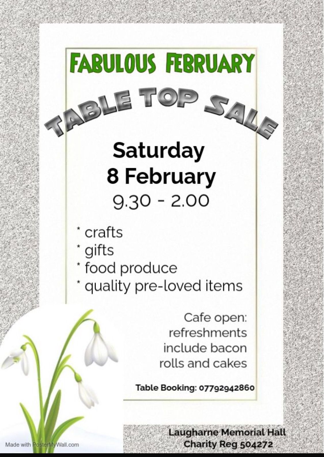 Fabulous Feb Table top sale 