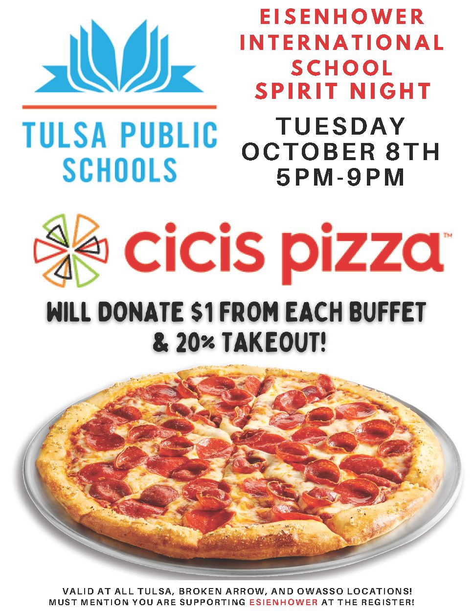 Eisenhower International School's Cicis Spirit Night