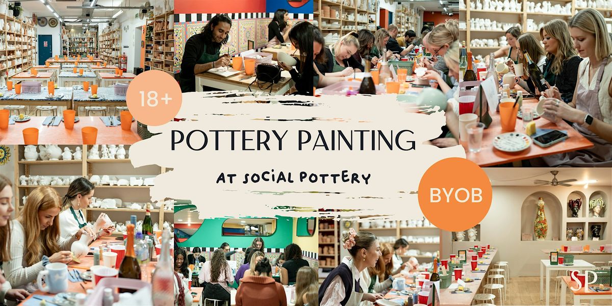 Sip and Paint Pottery Painting Experience