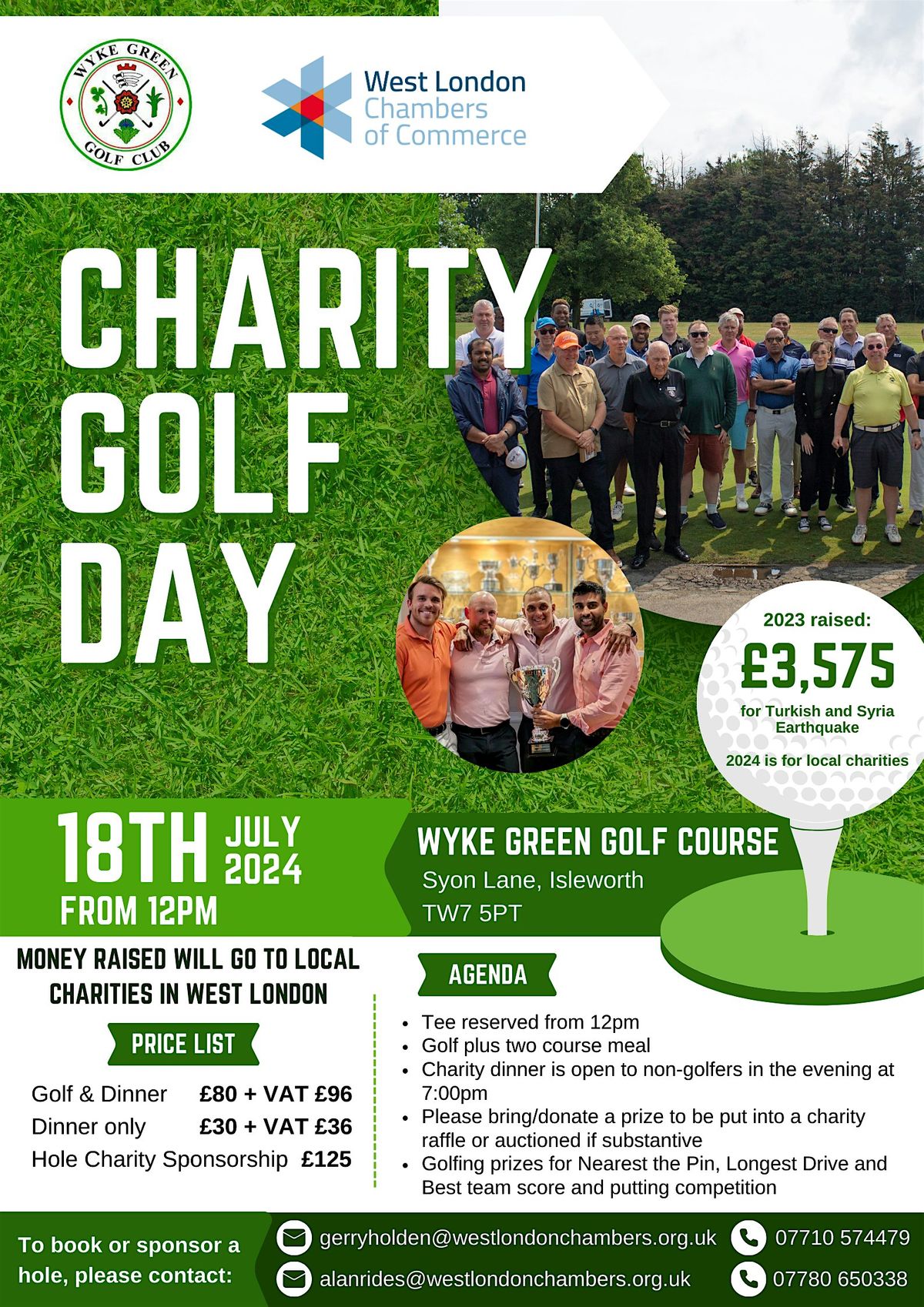 Annual Charity Golf Afternoon and Dinner 2024