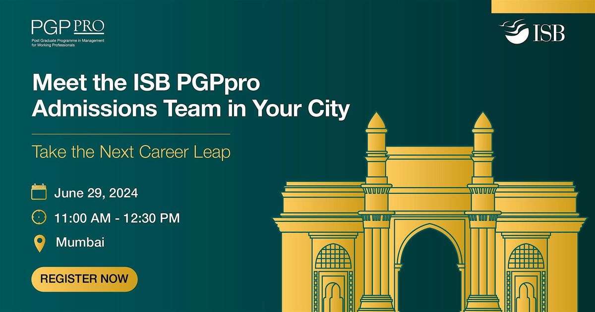 ISB PGPpro Coffee Meet in Mumbai - June 29, 2024