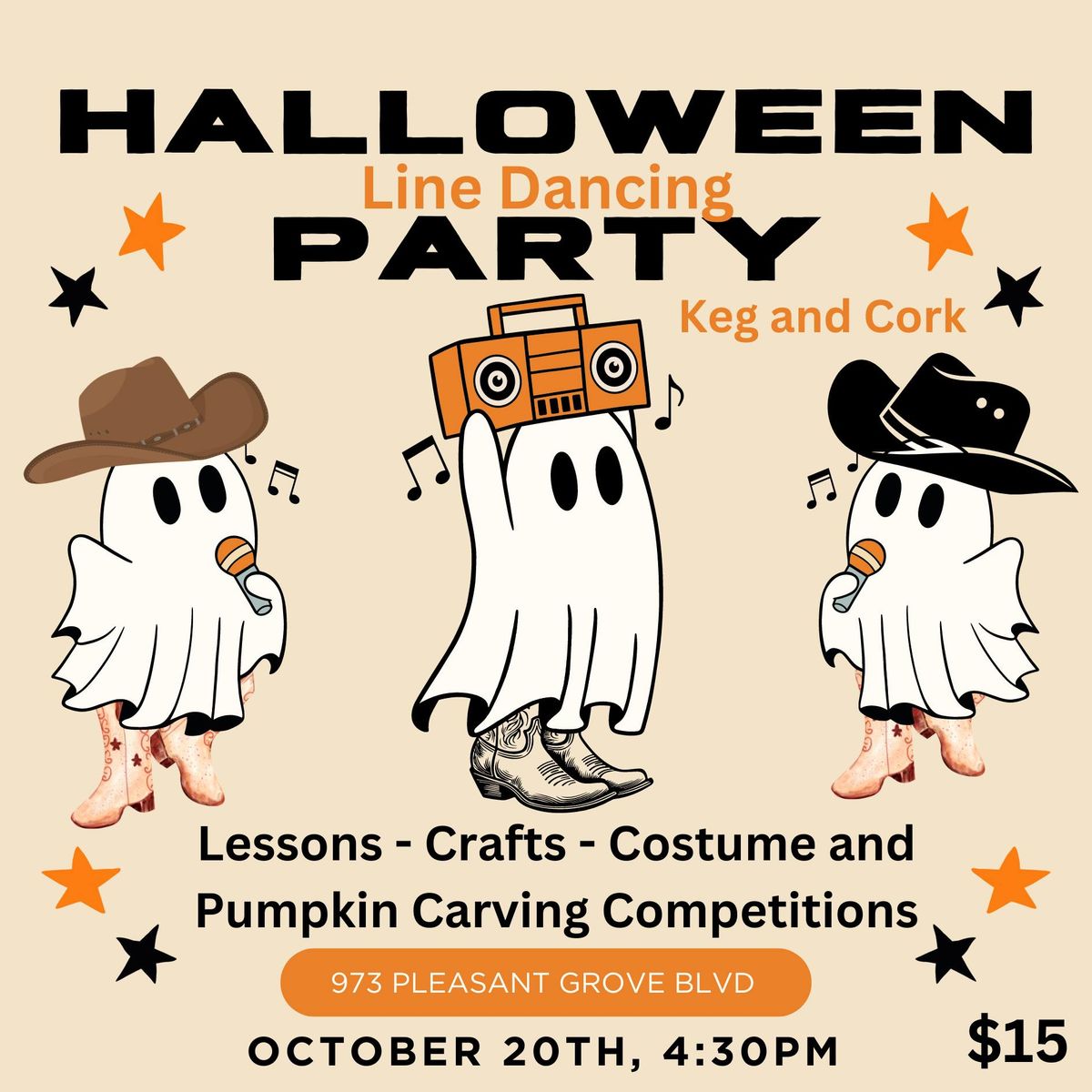 Halloween Party and Line Dance Lessons