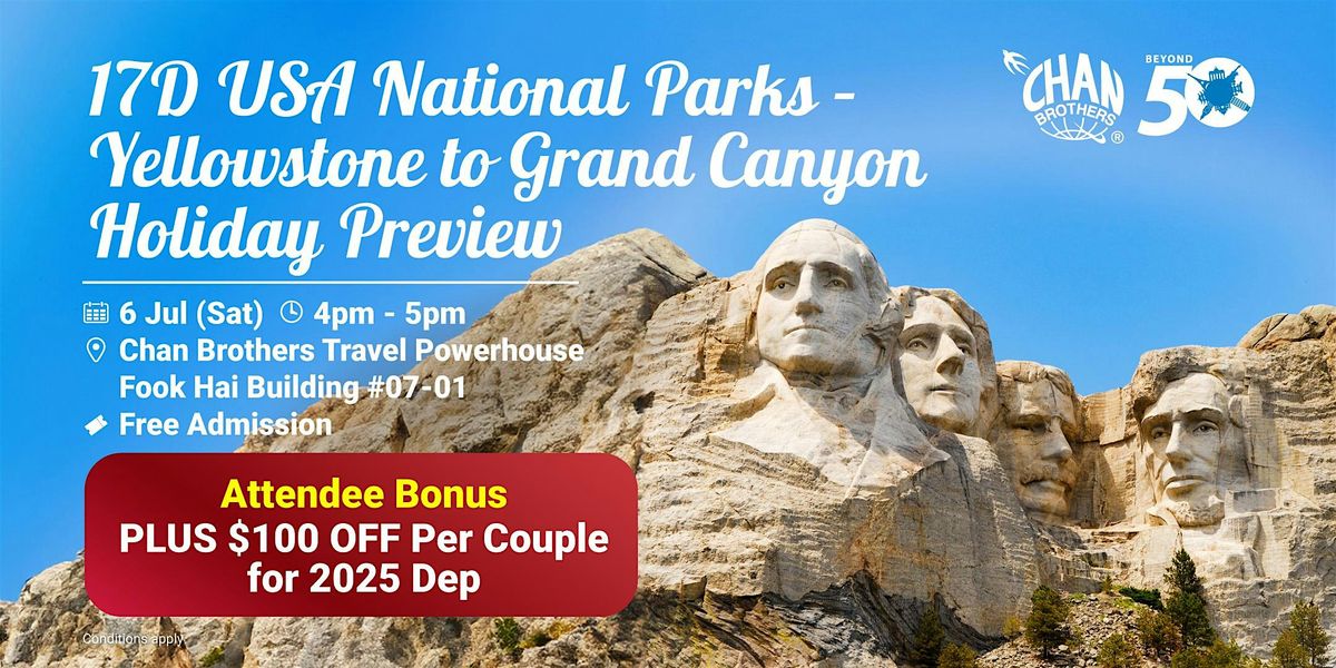 17D USA National Parks \u2013 Yellowstone to Grand Canyon Holiday Preview