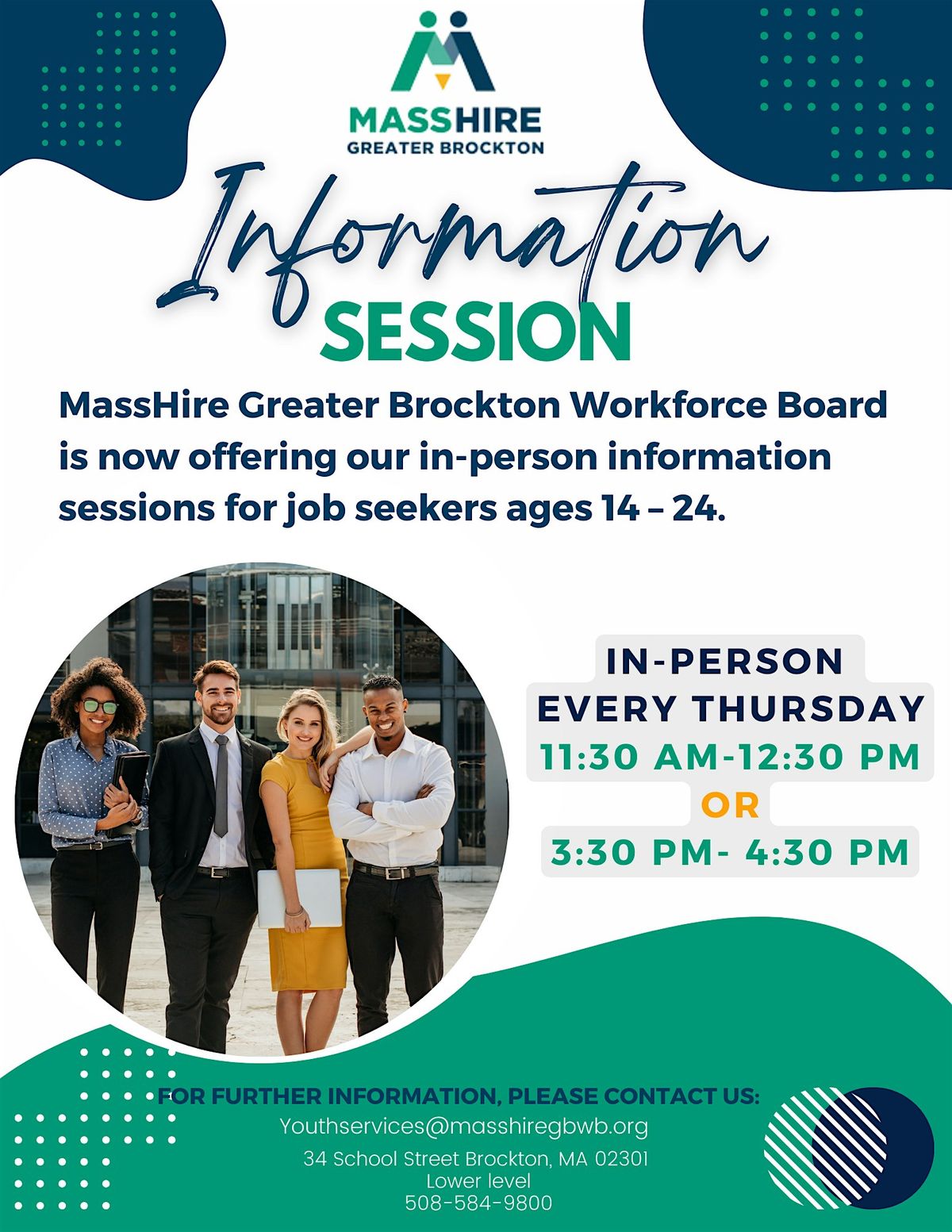 Information Session with MassHire Greater Brockton Board  - Youth Services