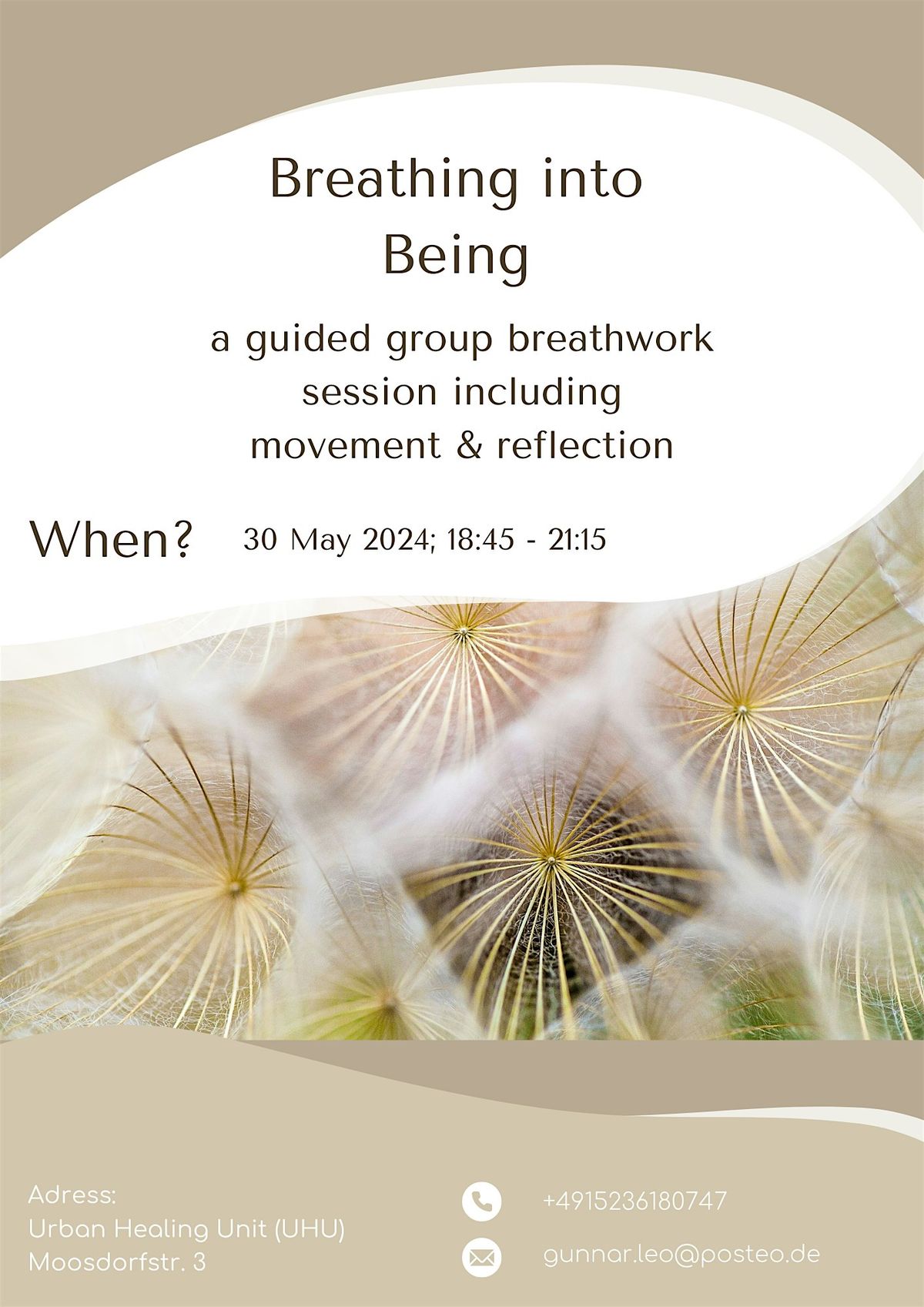 Guided Breathwork - Breathing into Being - w. time for arrival & reflection