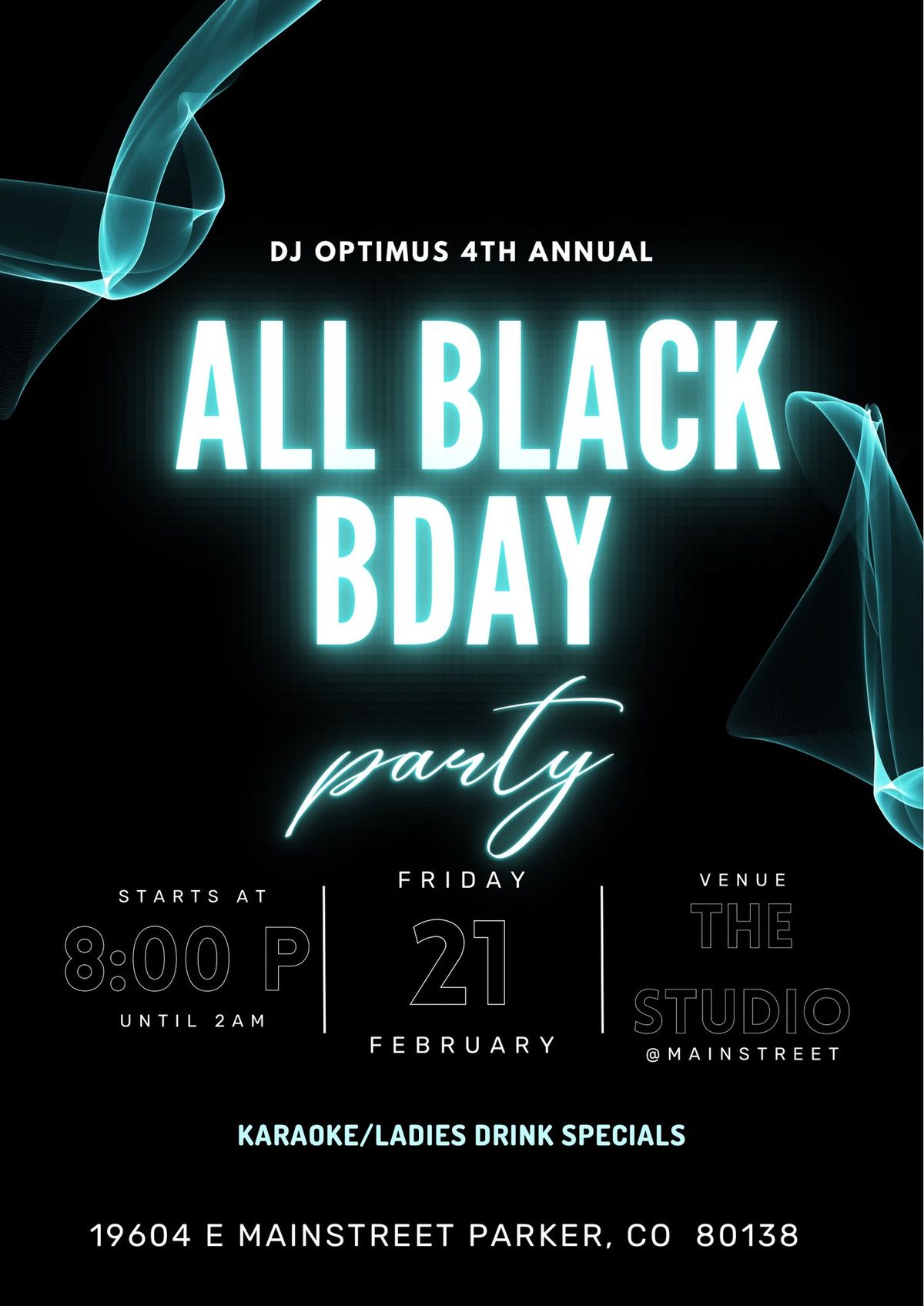 Optimus 4th Annual All Black Party