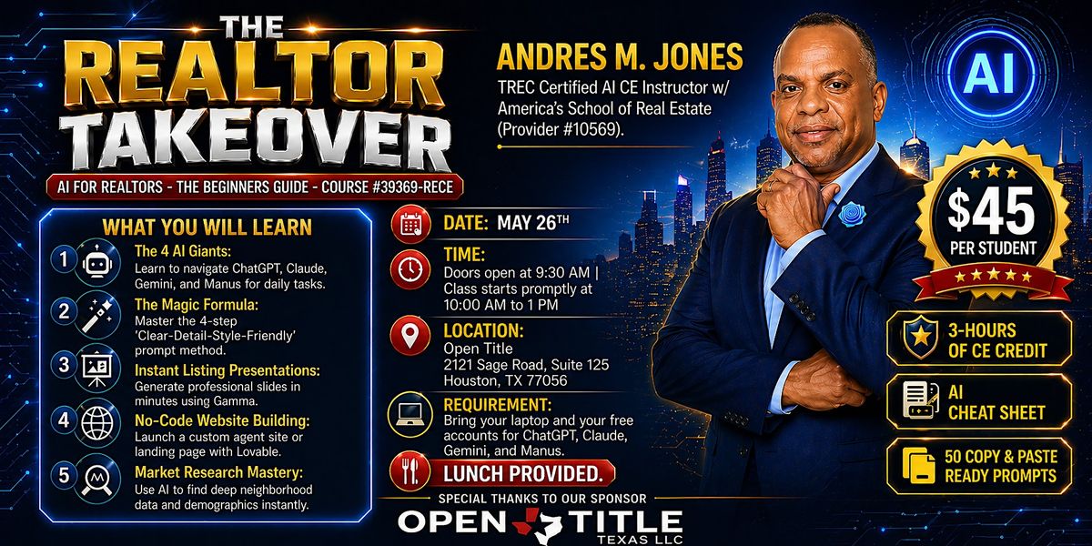 "The Realtor Takeover" - AI For Realtors - The Beginner's Guide