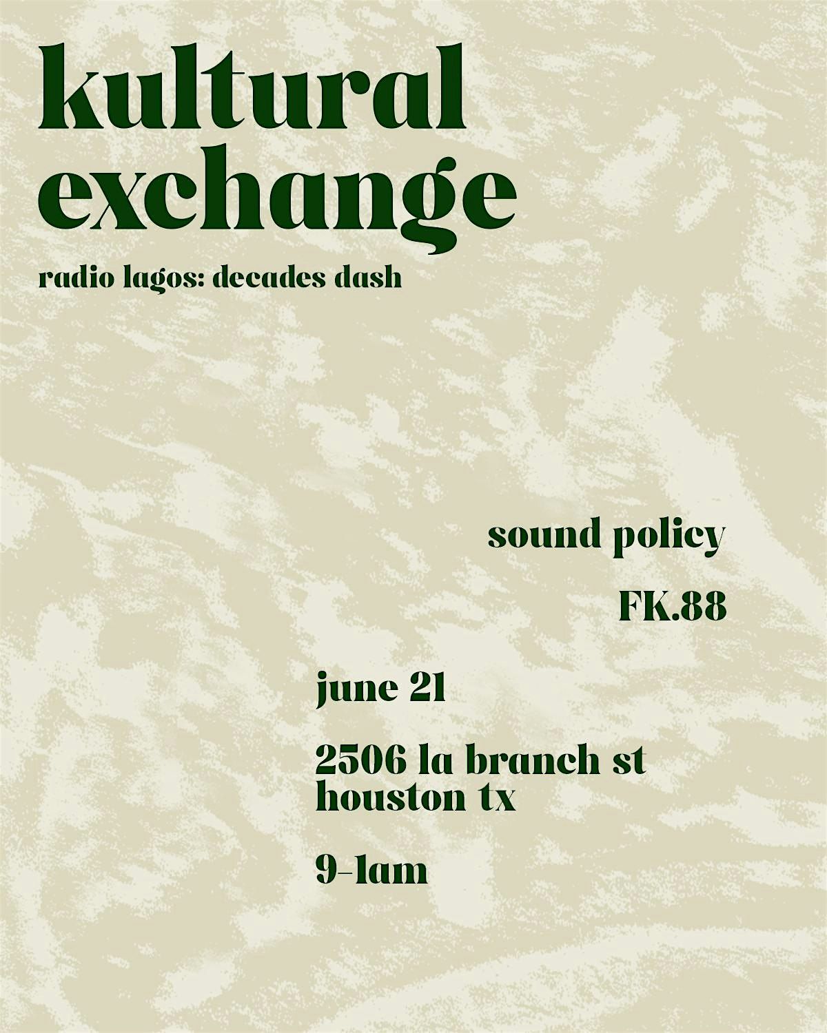 Kultural Exchange: Radio Lagos