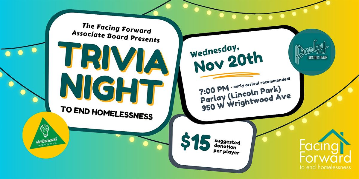 Facing Forward Trivia Night to End Homelessness