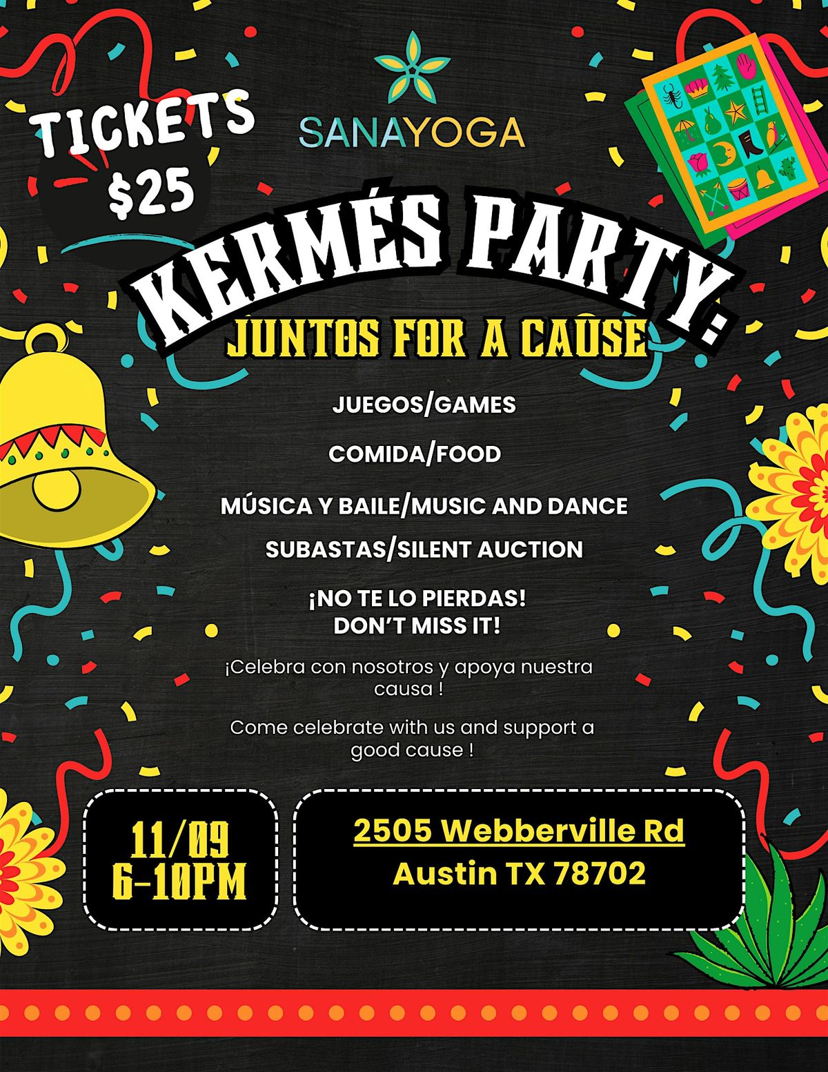 Kerm\u00e9s Party: Juntos for a Cause