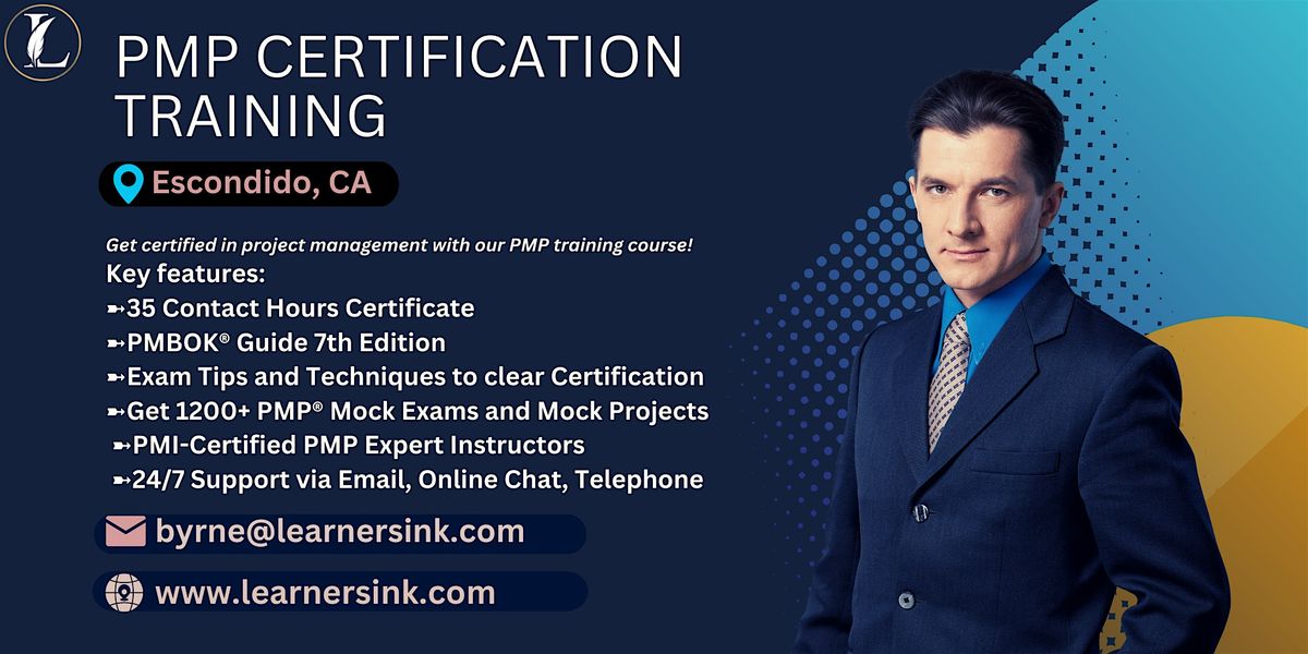 Confirmed 4 Day PMP exam prep workshop in Escondido, CA