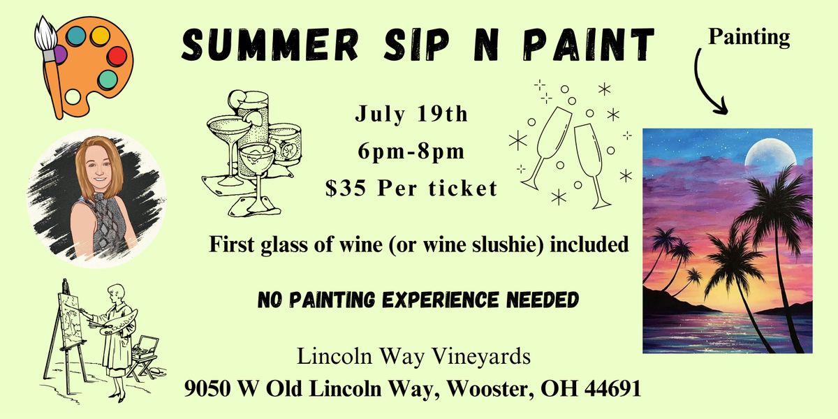 Summer Sip N Paint At A Winery