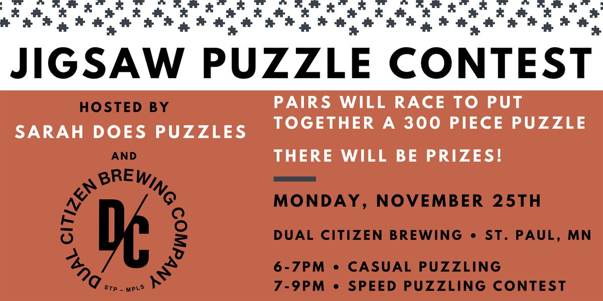 Pairs Jigsaw Puzzle Contest at Dual Citizen Brewing - November 2024