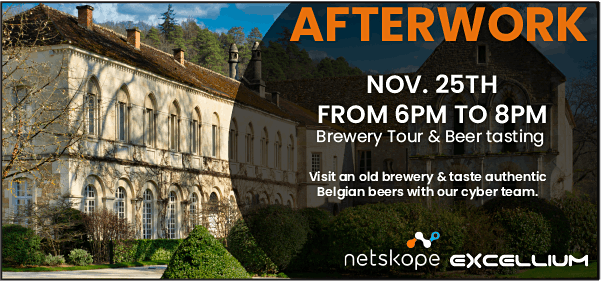 Authentic beer tasting with Netskope & Excellium Services Belgium