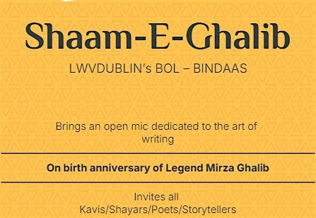 LWVDUBLIN\u2019s : Shaam-E-Ghalib