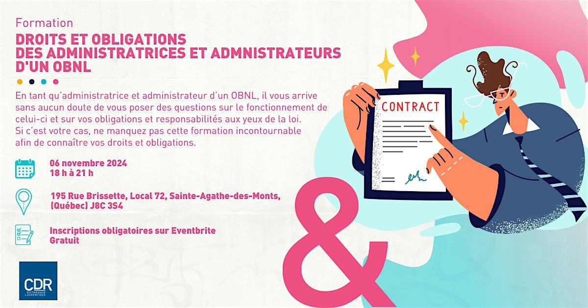 Droits et obligations des administratrices et administrateurs d'un OBNL