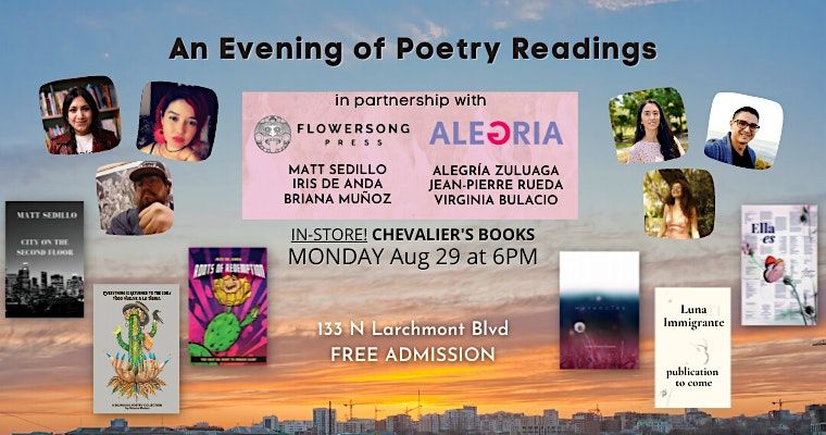 Poetry Night!  A live reading with FlowerSong Press & Alegr\u00eda Publishing