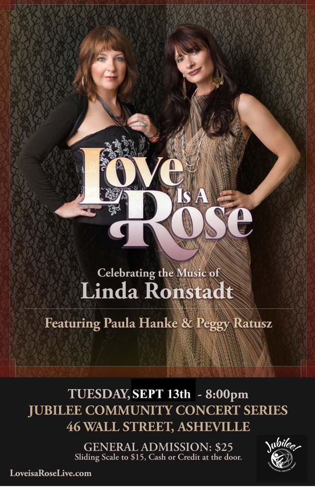 Jubilee! Fundraiser Concert: Love is a Rose, Celebrating the music of Linda Ronstadt