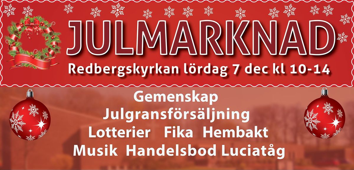 Julmarknad i Redbergskyrkan 