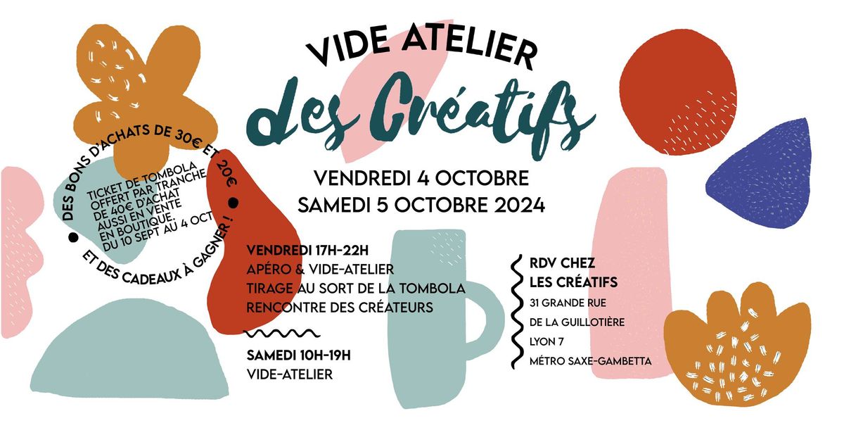 Vide-atelier et tombola de l'automne des Cr\u00e9atifs !