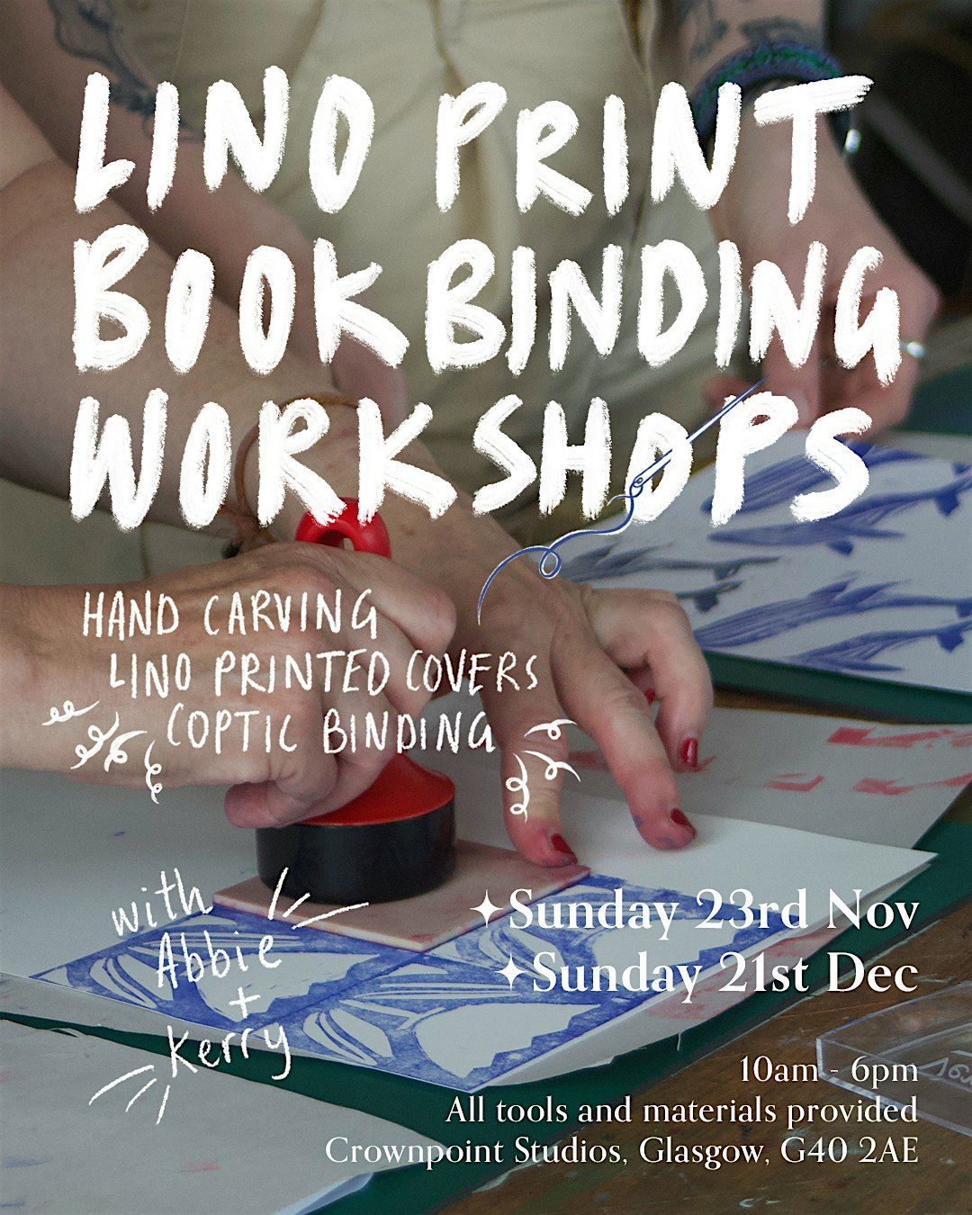 Printmaking and Bookbinding Full Day Workshop in Glasgow East End
