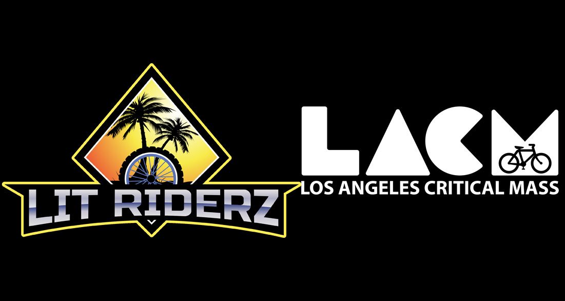 Lit Riderz ride with LA Critical Mass