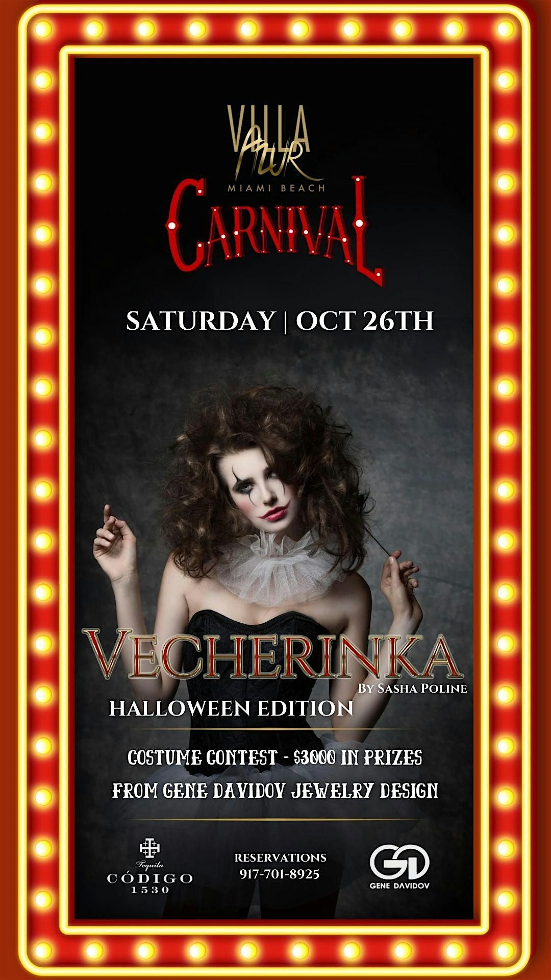 HALLOWEEN DINNER PARTY OCTOBER 26  VECHERINKA by SASHA POLIN  @VILLA AZUR