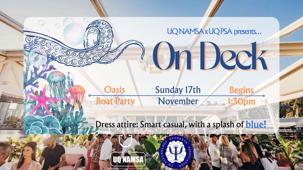 UQNAMSA X UQPSA Boat Party: On deck